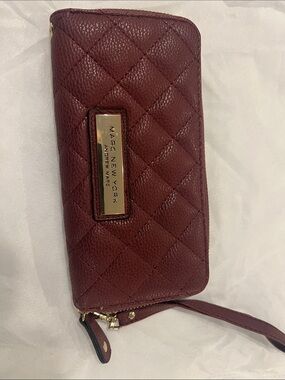 Marc New York Quilted Pebbled Wristlet - Wine